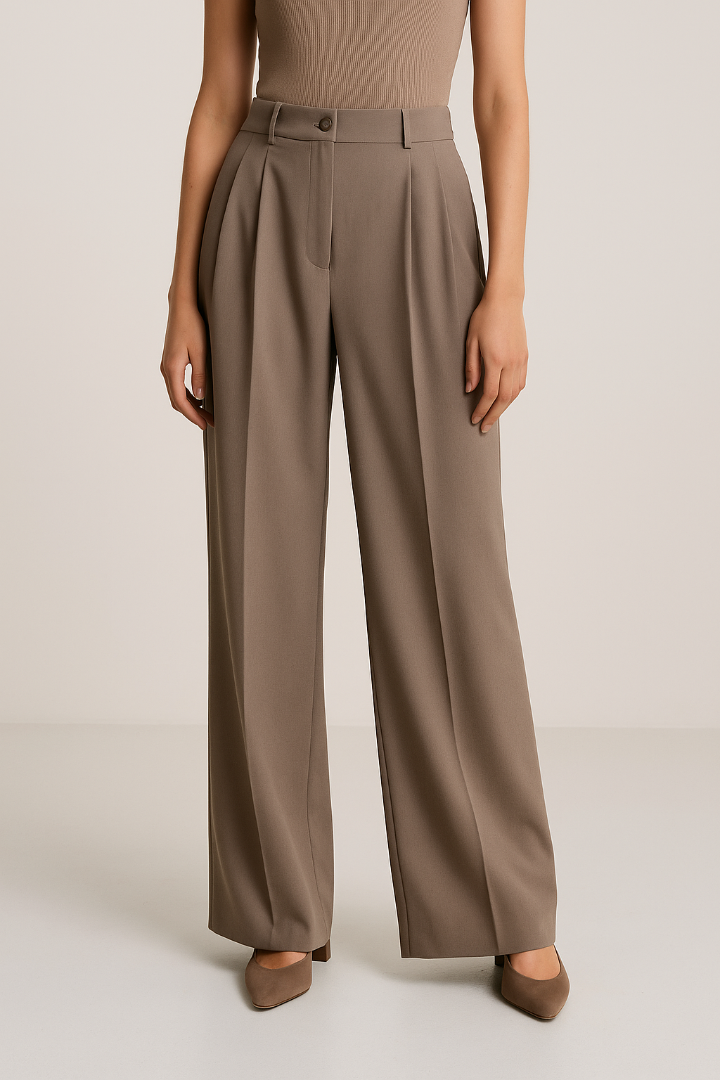 Daria | Pleated Wide-Leg Trousers